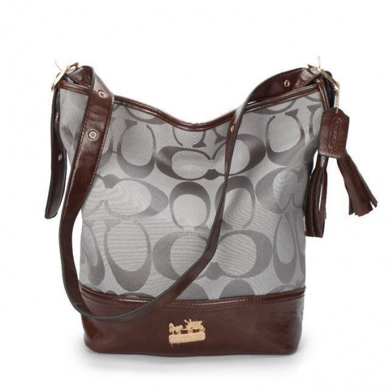 Coach Legacy Duffle In Printed Signature Medium Grey Crossbody Bags ACH | Women